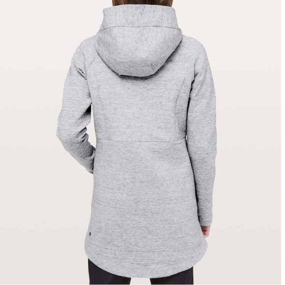 lululemon athletica Jackets & Blazers - NWT Lululemon Going Places Hooded Jacket Heathered Space Medium Grey/Black Sz 4